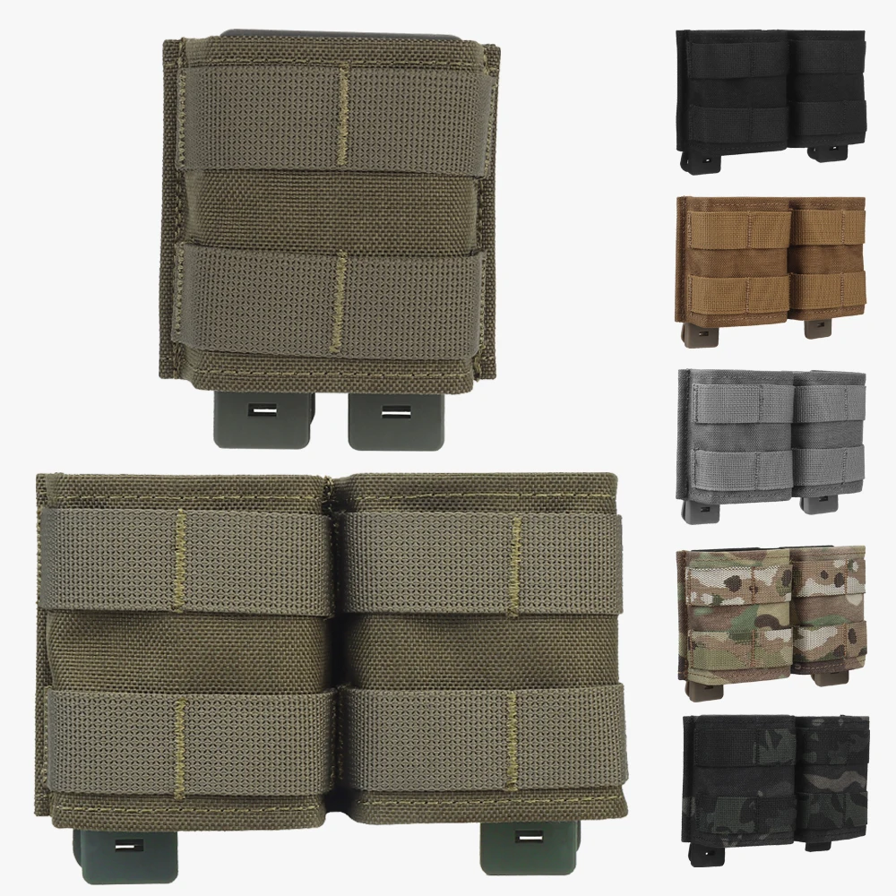 Bolsa táctica para revistas de 5,56mm, bolsa Individual Doble AR15 M4 Mag, soporte para revistas con Clip de inserción rápida de nailon, accesorios de caza - imagen 3