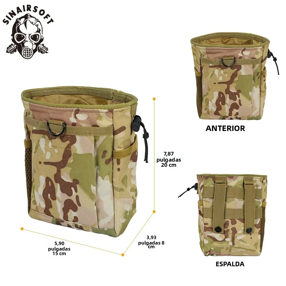 SINAIRSOFT-bolsa táctica Molle con cordón para revistas, cinturón de utilidad ajustable, funda para cadera, paquete de almacenamiento de munición para exteriores - imagen 3