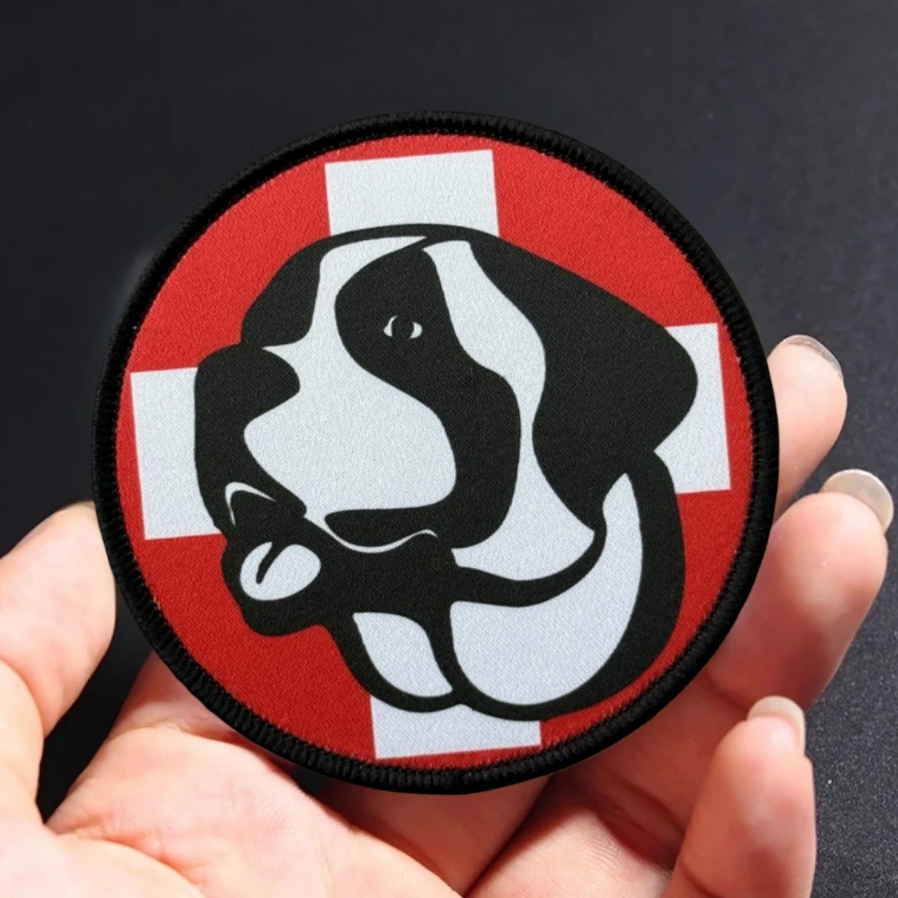 Parche táctico de moral perro K-9 rescate con velcro - imagen 4