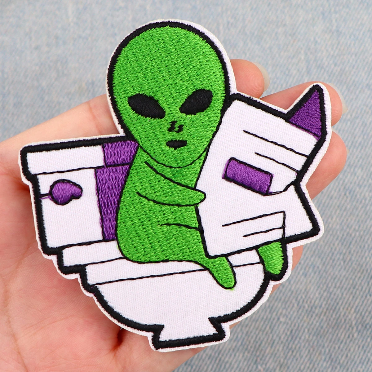 Dibujos animados ​ ​ Parches de tortuga para ropa, parches divertidos de hipopótamo, parche de pato Animal bonito, parches bordados para planchar, pegatinas para ropa - imagen 3