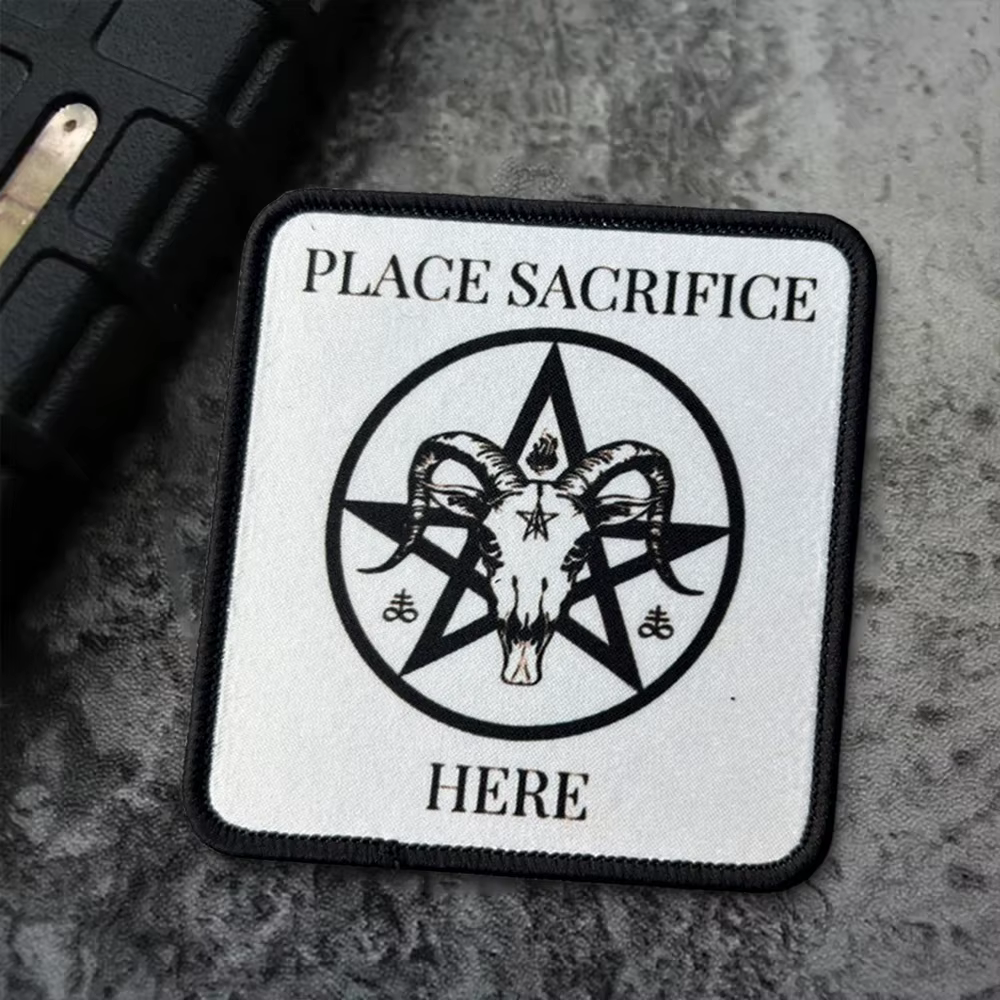 Parche táctico velcro Baphomet calavera