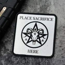 Parche táctico velcro Baphomet calavera