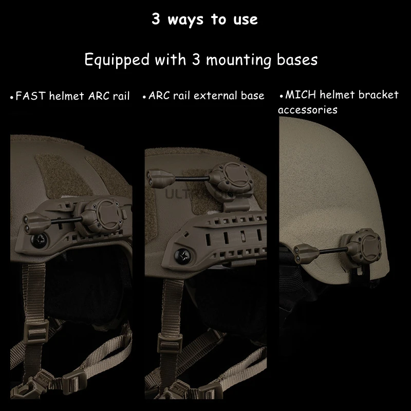 Cascos tácticos interruptor de luz LED sistema de iluminación Modular para personas modo Dual luces de señal de caza para senderismo al aire libre lámpara para casco - imagen 5