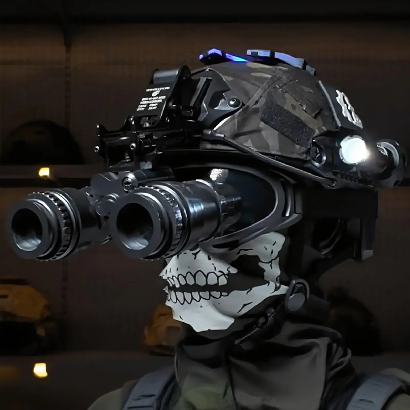 Juego de casco táctico rápido ajustable con soporte NVG multifuncional, gafas X800 resistentes a impactos y linterna táctica brillante - imagen 2