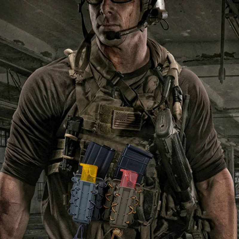 Bolsa ajustable para revistas de tiro/caza con sistema MOLLE para bolsa para revistas alienígenas de 5,56/7,62/9 mm/45ACP - imagen 4