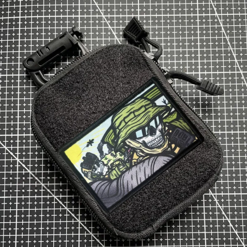 Parche "Fear and Hatred", insignia con estampado de moral táctica, gancho y bucle, mochila, accesorio de decoración de ropa, pegatina, brazalete - imagen 3