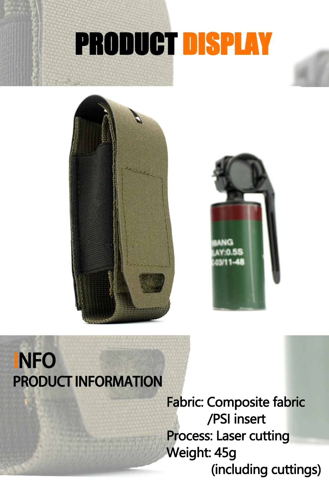 DMGear-ventilador de trompeta para exteriores, bolsa pequeña de almacenamiento multifuncional, modelo Dan smoke Dan, wargame, CS Hunring real - imagen 3