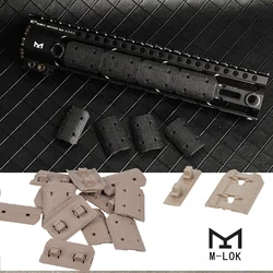 12 Uds. M-LOK de nailon táctico tipo riel 2 cubiertas protector de mano antideslizante para accesorios de pistola de juguete Airsoft BCM AR AR15 M4