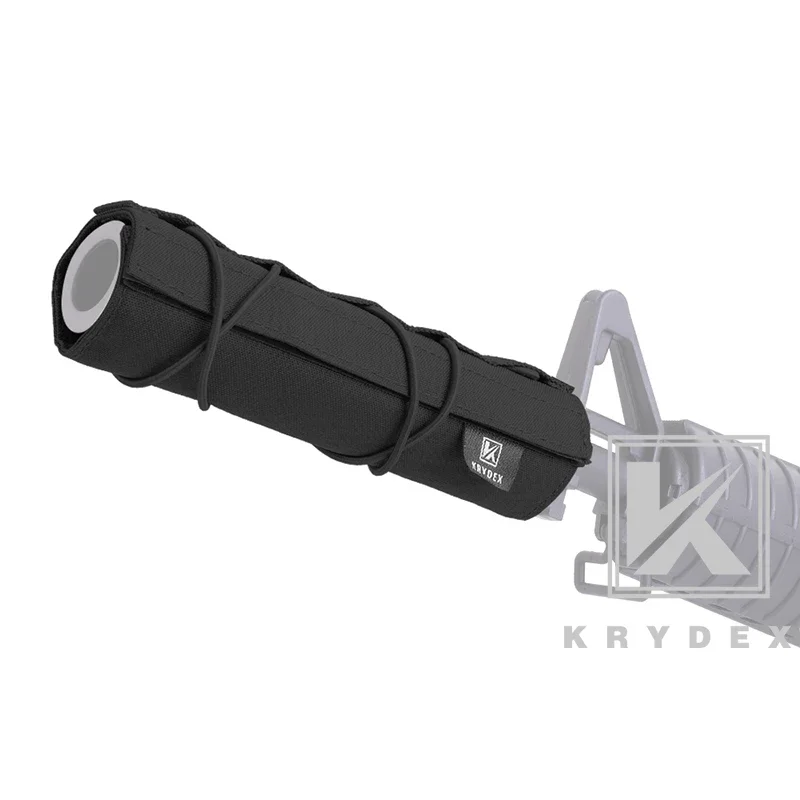 KRYDEX 22CM supresor táctico silenciador funda protectora tiro Nylon Airsoft Protector cubierta para Surefire FA762K Accesorios - imagen 5