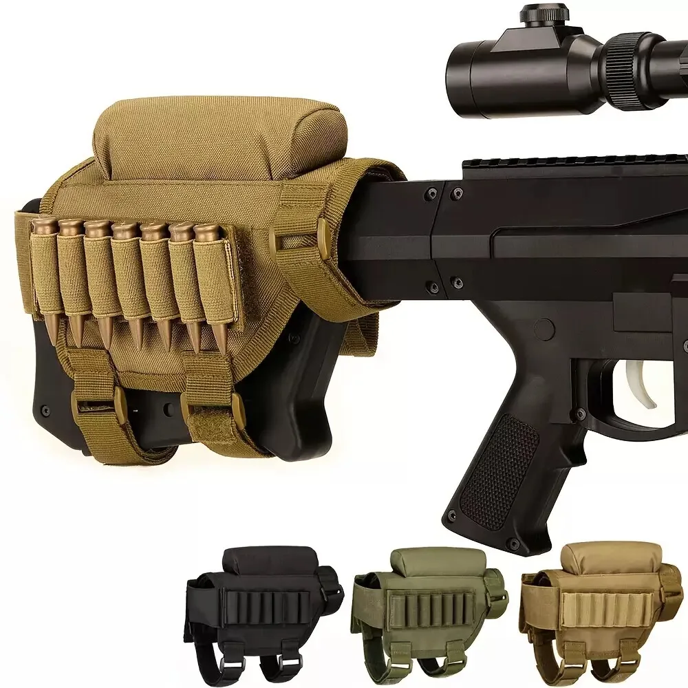 Rifle Butt Stock reposa mejillas envoltura de stock táctica soportes de bucle extraíbles correas de gancho y bucle