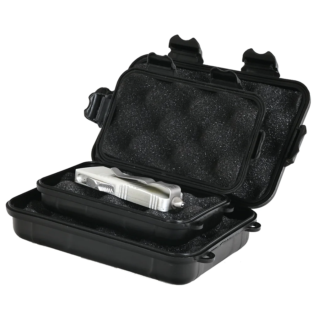 Maleta pequeña, estuche impermeable, caja de herramientas de almacenamiento, estuche rígido, contenedor de peces para campamento al aire libre, Mini maletín de plástico EDC SOS con espuma - imagen 4