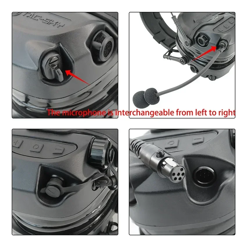 TAC-SKY TAC 700, auriculares tácticos con cancelación de ruido, auriculares airsoft con chip digital dual, recién actualizados - imagen 5
