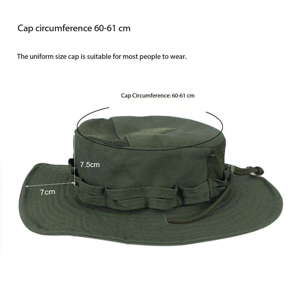 Nuevo gorro Boonie táctico, gorra para deportes al aire libre, pesca, senderismo, caza, senderismo, Camping, sombreros de camuflaje a prueba de sol, sombreros para hombre - imagen 2