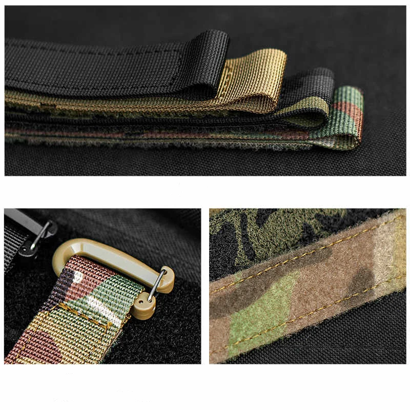 Correas tácticas de poliéster, hebilla colgante, Paracordes, mango de gancho, multiusos EDC, equipo MOLLE para exteriores, decoración de bolsa montada - imagen 5