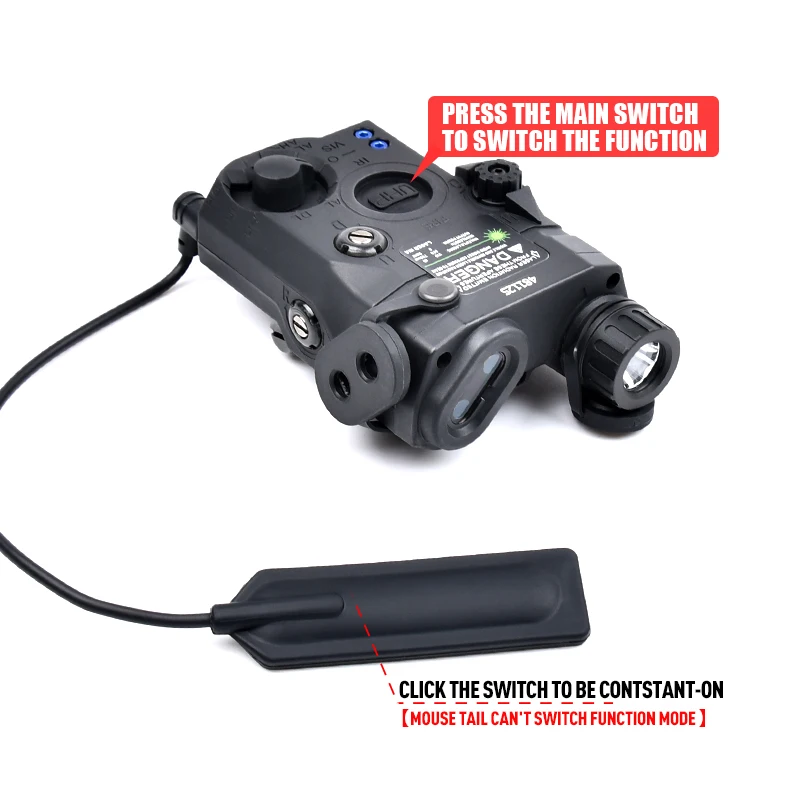 Linterna táctica PEQ15, luz LED blanca de edición roja, verde y azul, accesorios de caza para armas, compatible con riel de 20mm - imagen 5