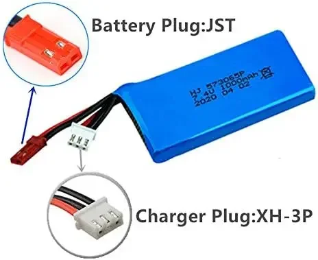 Batería LiPo para dron JJRC compatible A20G y H68G - imagen 3