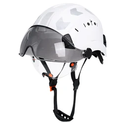 Casco de seguridad con gafas dobles pegatinas reflectantes ABS ANSI