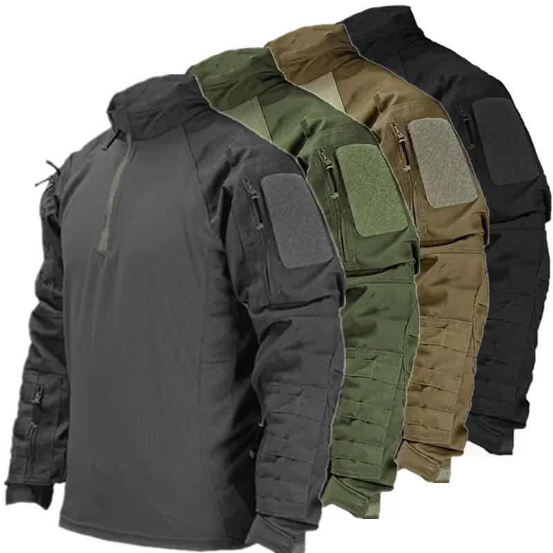 Camisa de combate para hombre, camisas tácticas militares Airsoft de campo de manga larga, ropa de camuflaje para Paintball, Camping y caza, ropa para hombre - imagen 3