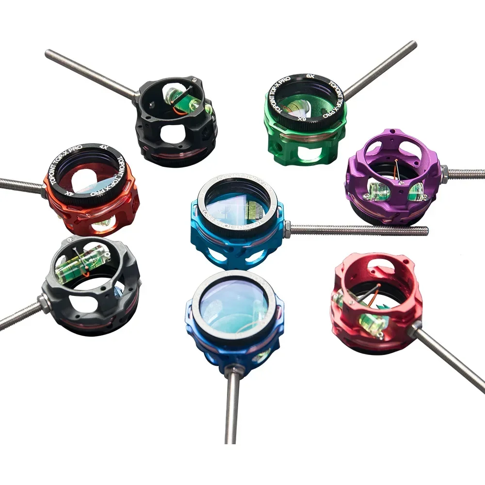 TP8710 Pro arco compuesto vista 2/4/6/8X lente alcance 0,019 "fibra 7075 aluminio CNC para arco caza tiro con arco Accesorios - imagen 5