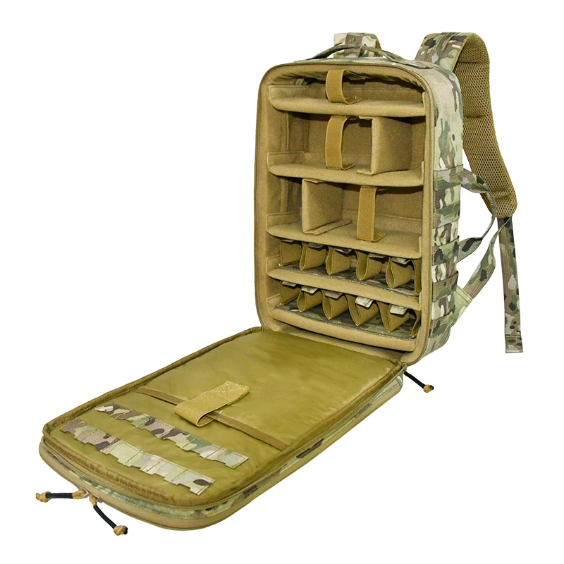 Mochila táctica para cámara de drones al aire libre con sistema MOLLE, gran capacidad, gran capacidad, múltiples compartimentos, capacidad para múltiples juegos - imagen 3