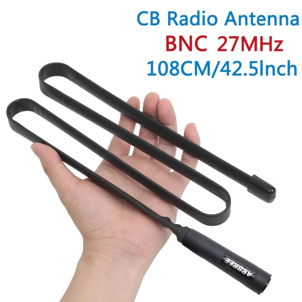 ABBREE 27MHz CB antena táctica BNC 72/108CM para Walkie Talkie ICOM Motorola Cobra Midland Uniden Anytone Radio CB Ham bidireccional - imagen 2
