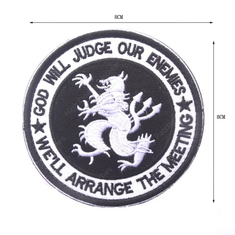 Insignia de 3 brazos de separación de EE. UU., parche mágico bordado táctico, insignia de ventilador militar, parches para ropa de costura DIY - imagen 5