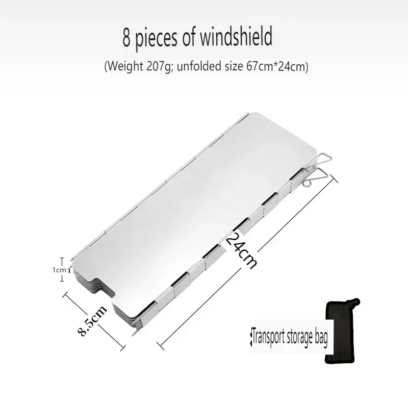 Estufa de tarjeta al aire libre, tablero a prueba de viento, cubierta a prueba de viento para estufa, deflector para picnic y camping, aleación de aluminio ultraligera, fácil de plegar - imagen 4