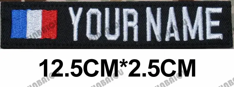Parche bordado personalizado bandera de Francia nombre personalizado cinta parche gancho y bucle Multicam verde ACU negro bronceado - imagen 2