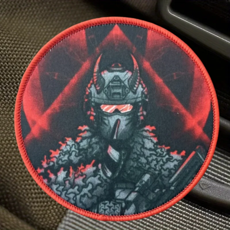 Parche con estampado de vista del diablo, chaleco táctico, sombreros con gancho y bucle, insignia de moral, mochila, pegatinas decorativas, parches para brazalete para ropa - imagen 5