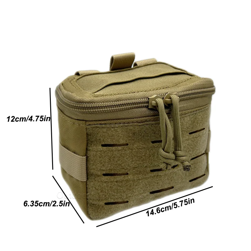 Bolsa táctica Molle, bolsa de utilidad con apertura elástica superior, riñonera multiusos, guantes de caza al aire libre, bolsa de herramientas EDC, bolsa para caca - imagen 5