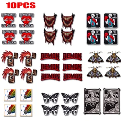 Parche termoadhesivo calaveras y mariposas punk para chaquetas DIY