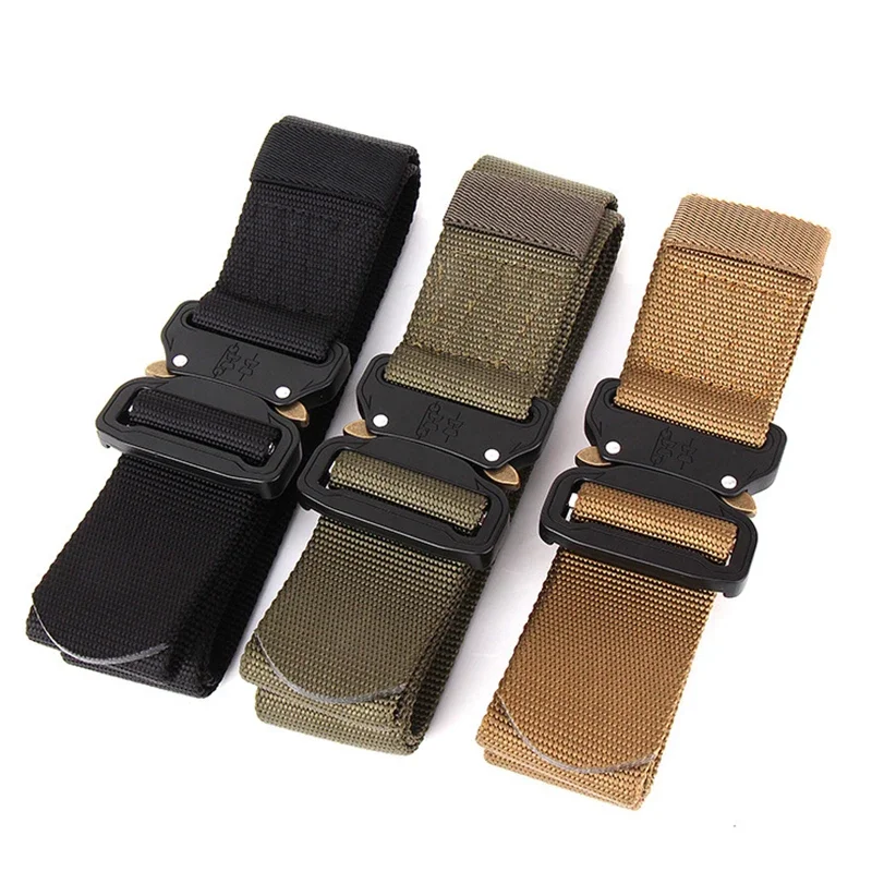 Cinturón para hombre, caza al aire libre, táctico, multifunción, combate, supervivencia, Cuerpo de Marines, pretina de nailon, pantalones vaqueros, accesorios - imagen 2