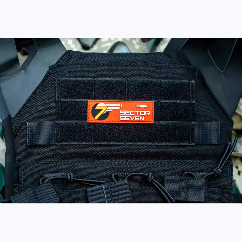 Sector Seven parche de PVC 3D para armas, insignia táctica para tiro de pistola, ropa, chaleco, bolsa, apliques de decoración - imagen 5
