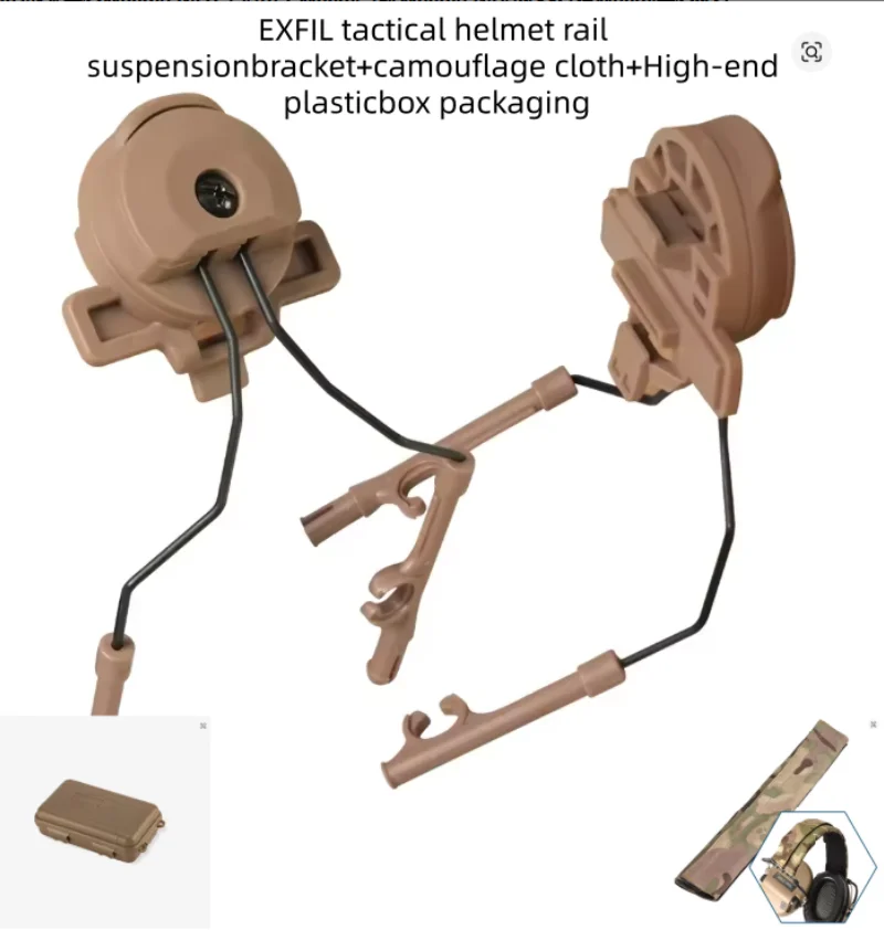 Soporte para auriculares Wendy para cascos tácticos, adecuado para Wendy/FAST Rail, adaptador para auriculares Wendy, caza, EXFIL/FAST - imagen 3