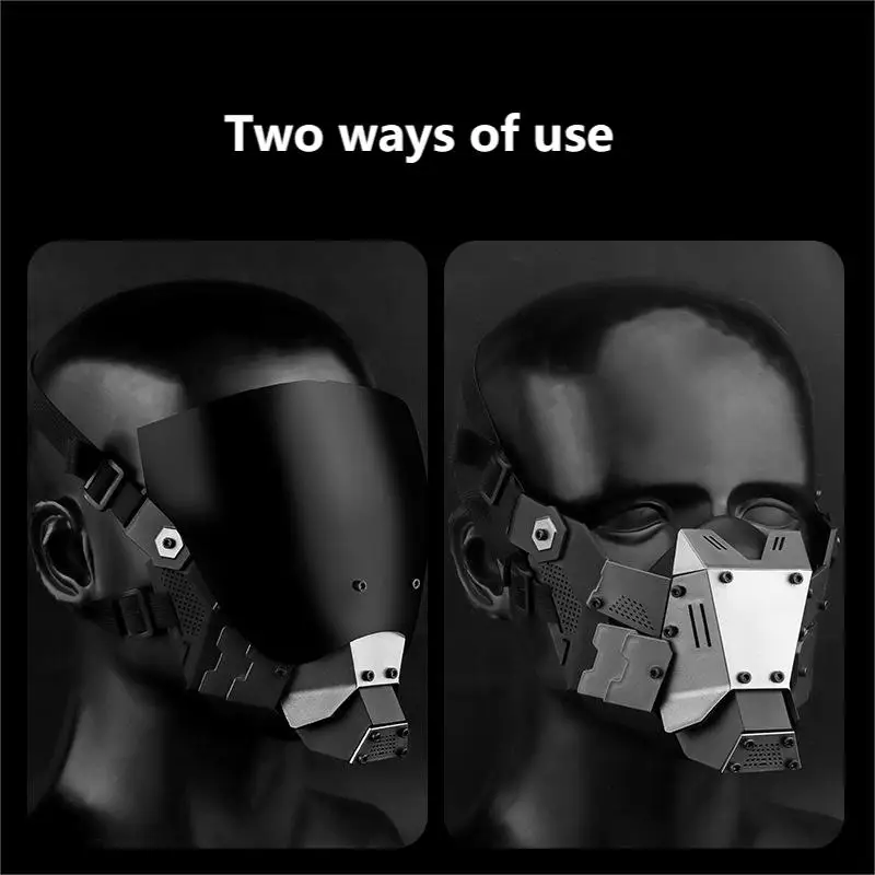 Máscara de seguridad táctica de Airsoft Wargame, máscara de comandante de estilo Punk, Cosplay, antiniebla, entrenamiento de tiro, Máscara protectora de cara completa - imagen 4