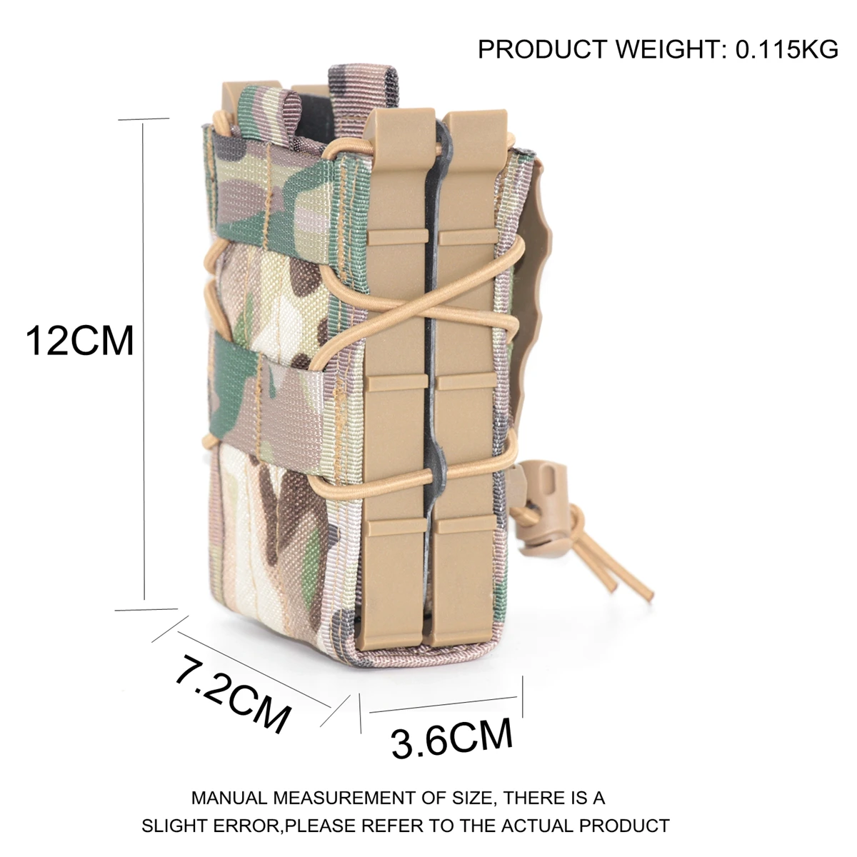 Bolsa para revistas de doble capa estilo tigre 5,56, bolsa de almacenamiento táctica para exteriores, chaleco, cintura, accesorio MOLLE, bolsa funcional - imagen 2