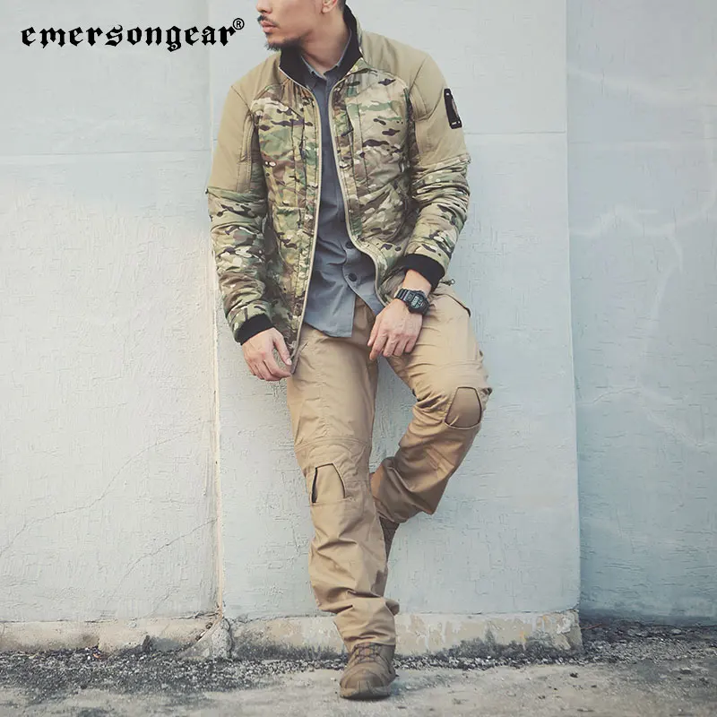 Emersongear-Chaqueta térmica con etiqueta azul para hombre, abrigo de concha suave, cortavientos táctico cálido, para senderismo y caza, MC - imagen 2