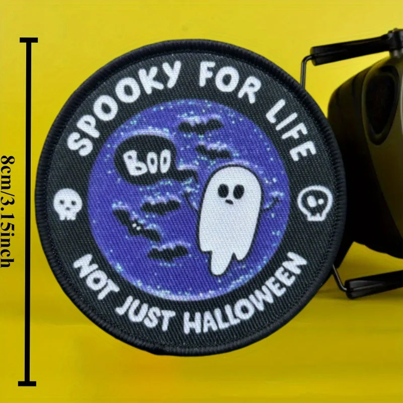 Punk fantasma impreso gancho y bucle emblema moral parche táctico insignia militar brazalete de combate mochila pegatinas - imagen 2