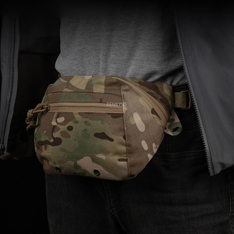 Riñonera táctica para caza al aire libre, bolso cruzado de gran capacidad para deportes, bolsa de tiro Airsoft, mochila de combate