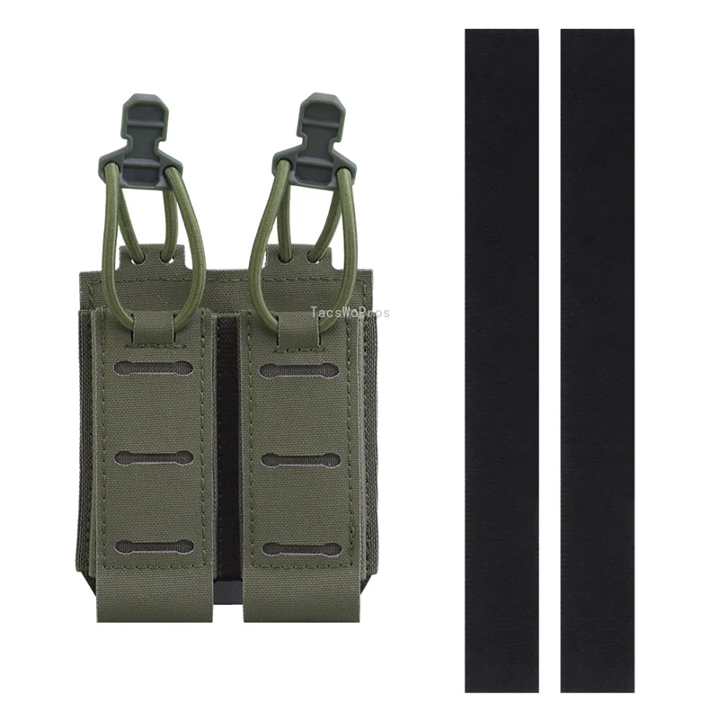 Bolsas para revistas de pistolas Airsoft, sistema MOLLE, bolsa táctica doble Mag de 9mm para tiro al aire libre, herramientas de caza, bolsa portadora
