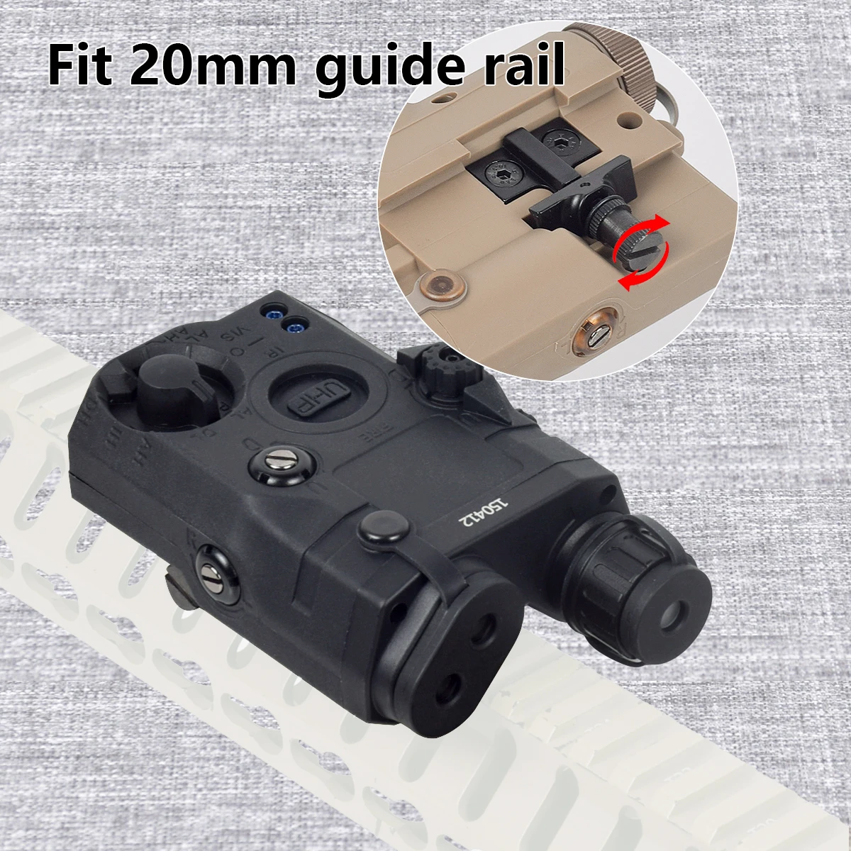 Táctico UHP AN PEQ 15 PEQ-15 punto rojo verde azul mira láser IR luz de relleno SureFire M600 armas explorador luz LED ajuste riel de 20MM - imagen 2