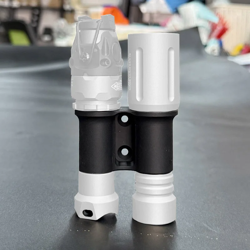 Cuerpo de linterna, lámpara de luz táctica, accesorios principales aptos para baterías 18350/16340 para SF M300 M600 y Modlite PLH-V2, engranaje de antorcha - imagen 5