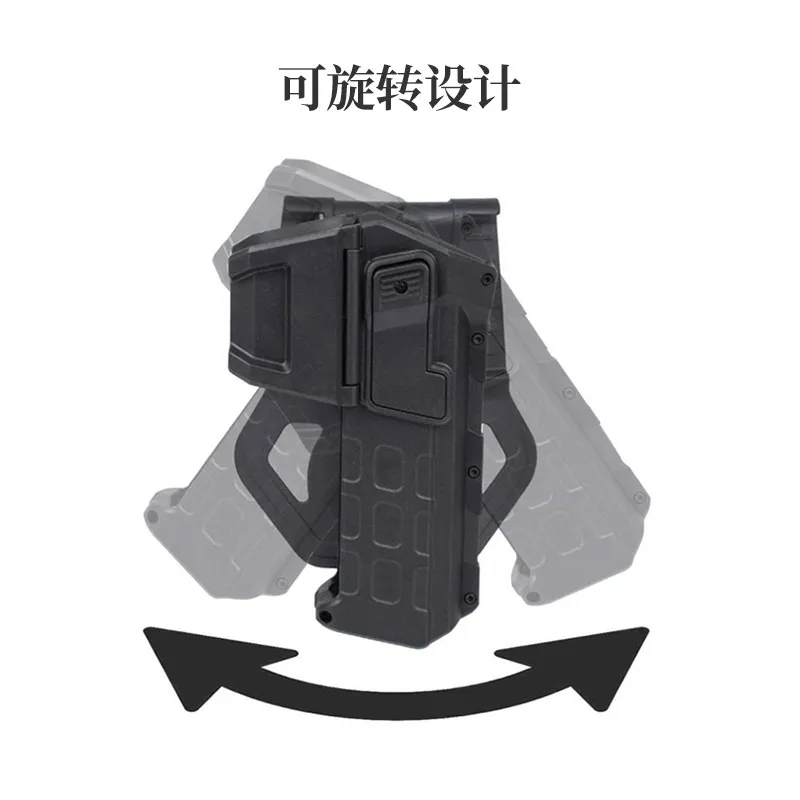 Funda táctica extracción rápida cintura universal de plástico y acero - imagen 3