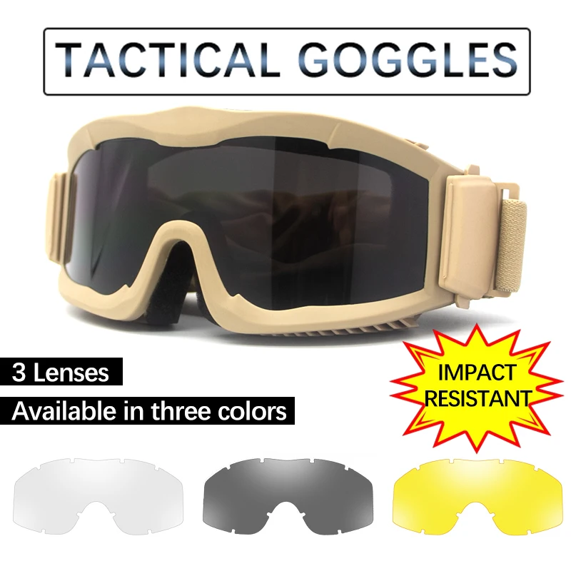 Gafas tácticas de 3mm para combate, anteojos a prueba de explosiones, para caza al aire libre, Paintball, novedad de 2024 - imagen 3