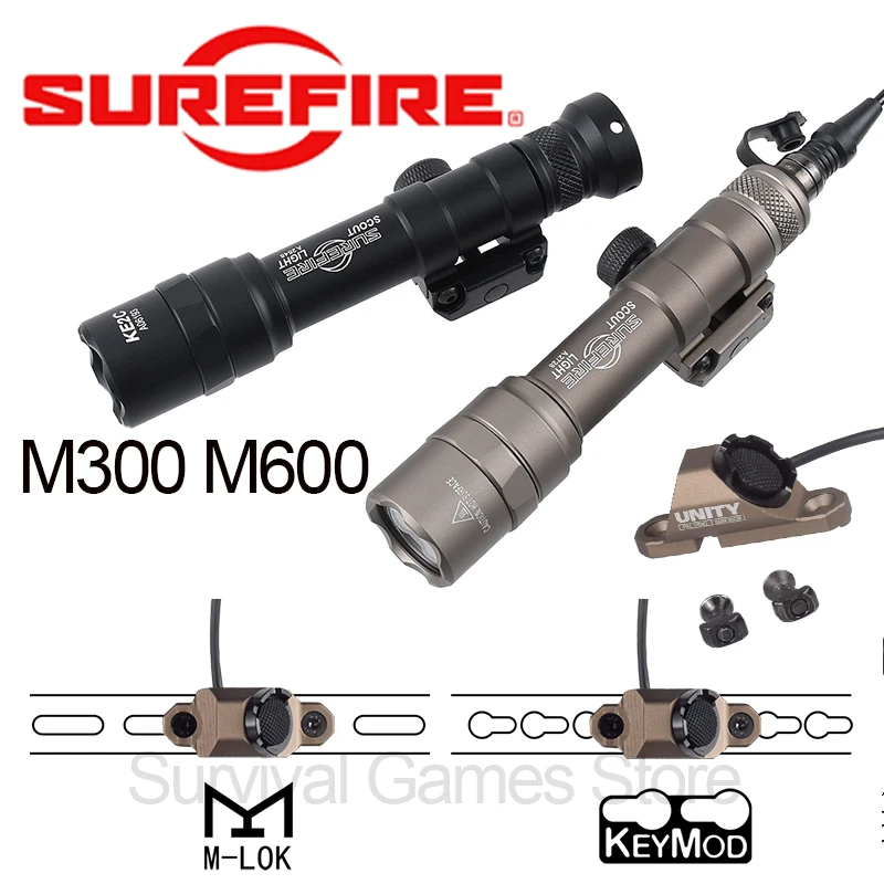 SureFire M300/M600: soporte linterna táctica ModButton remoto M-LOK - imagen 2