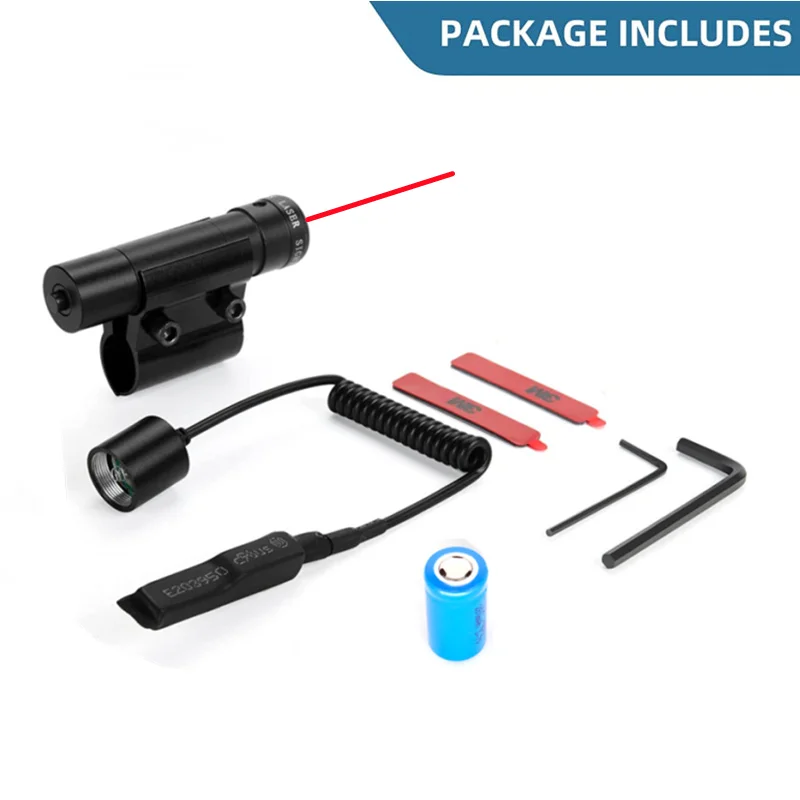 Mira láser roja para pesca y acampada con colimador láser de montaje en riel - imagen 3
