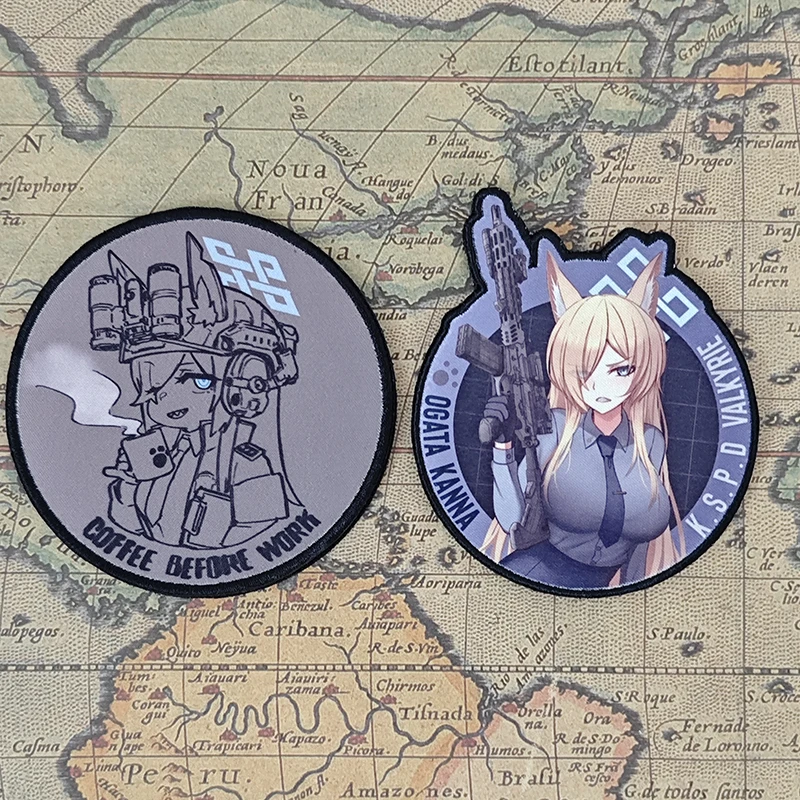 Azure Archives Abydos College Fandom parche Ogata Kanna arma táctica chica insignia juego Perifera para ropa mochila brazalete - imagen 5