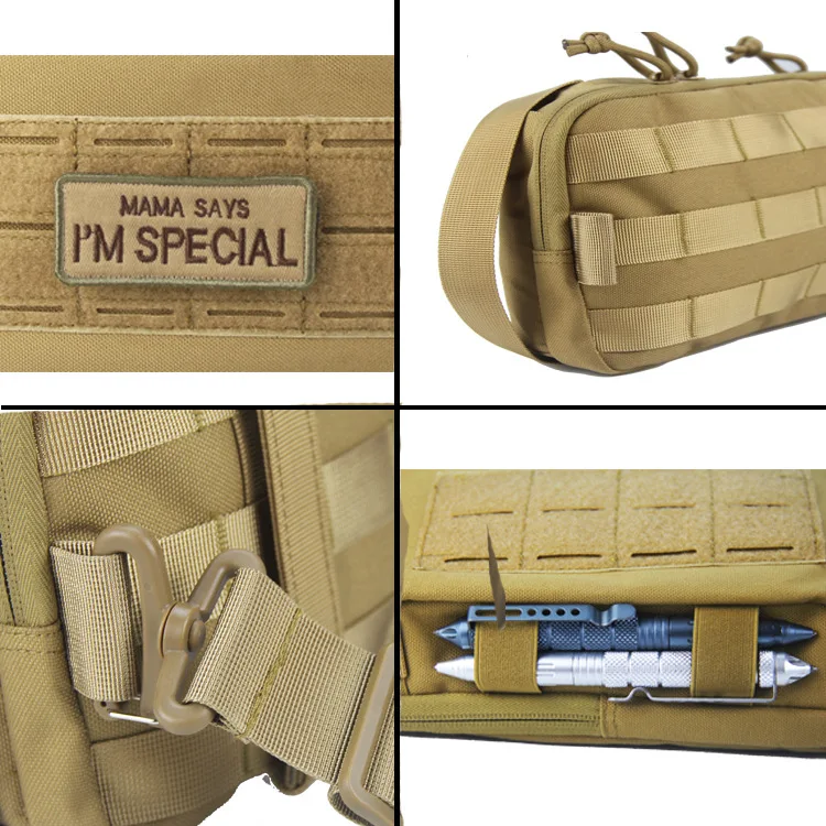 Bolsa de hombro táctica Molle EDC, riñonera médica para deportes al aire libre, viajes, senderismo, accesorios de Camping, bolsas de pecho - imagen 4