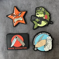 Parche táctico de PVC 3D para ropa, insignia de moral, gancho, parches militares, pegatinas para mochila
