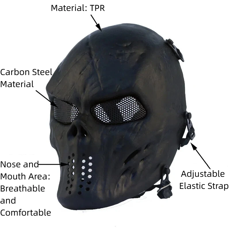 Máscara de protección facial completa táctica para actividades - imagen 2